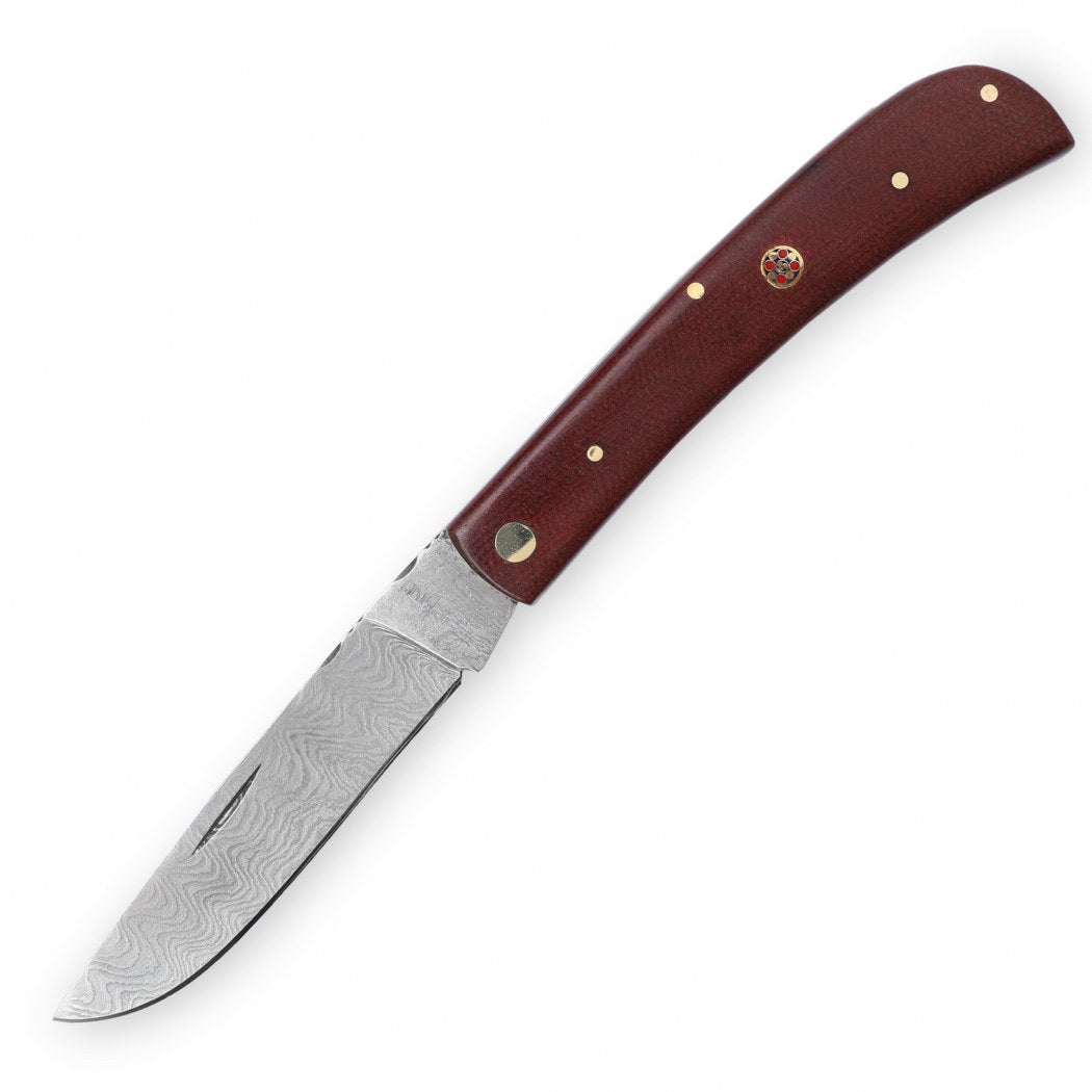 Perkin Damascus Pocket knife Stainless Damascus Steel Folding Knife Hunting Knife with Sheath SDF201