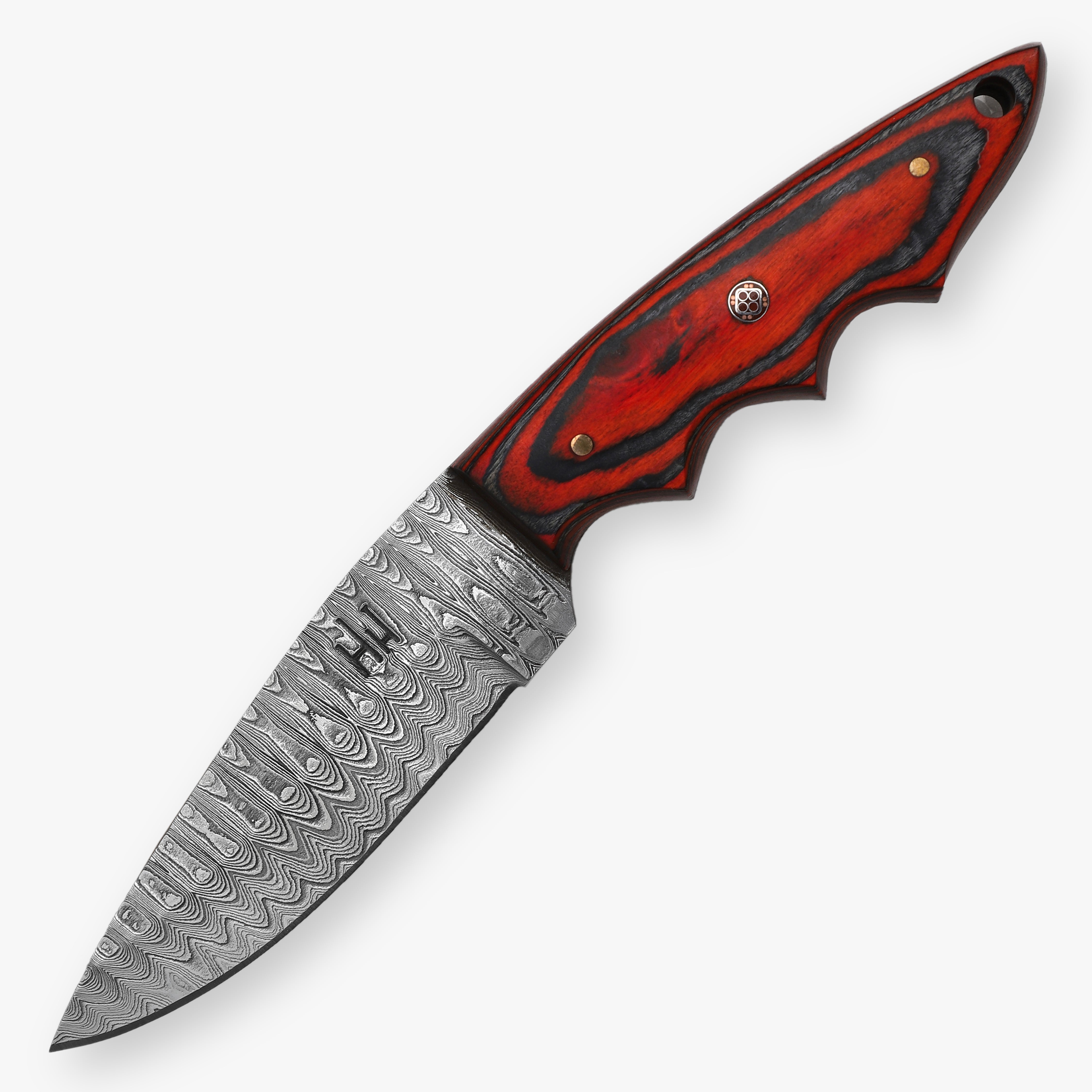 Handmade FIxed Blade Hunting Knife Damascus Steel Full Tang
