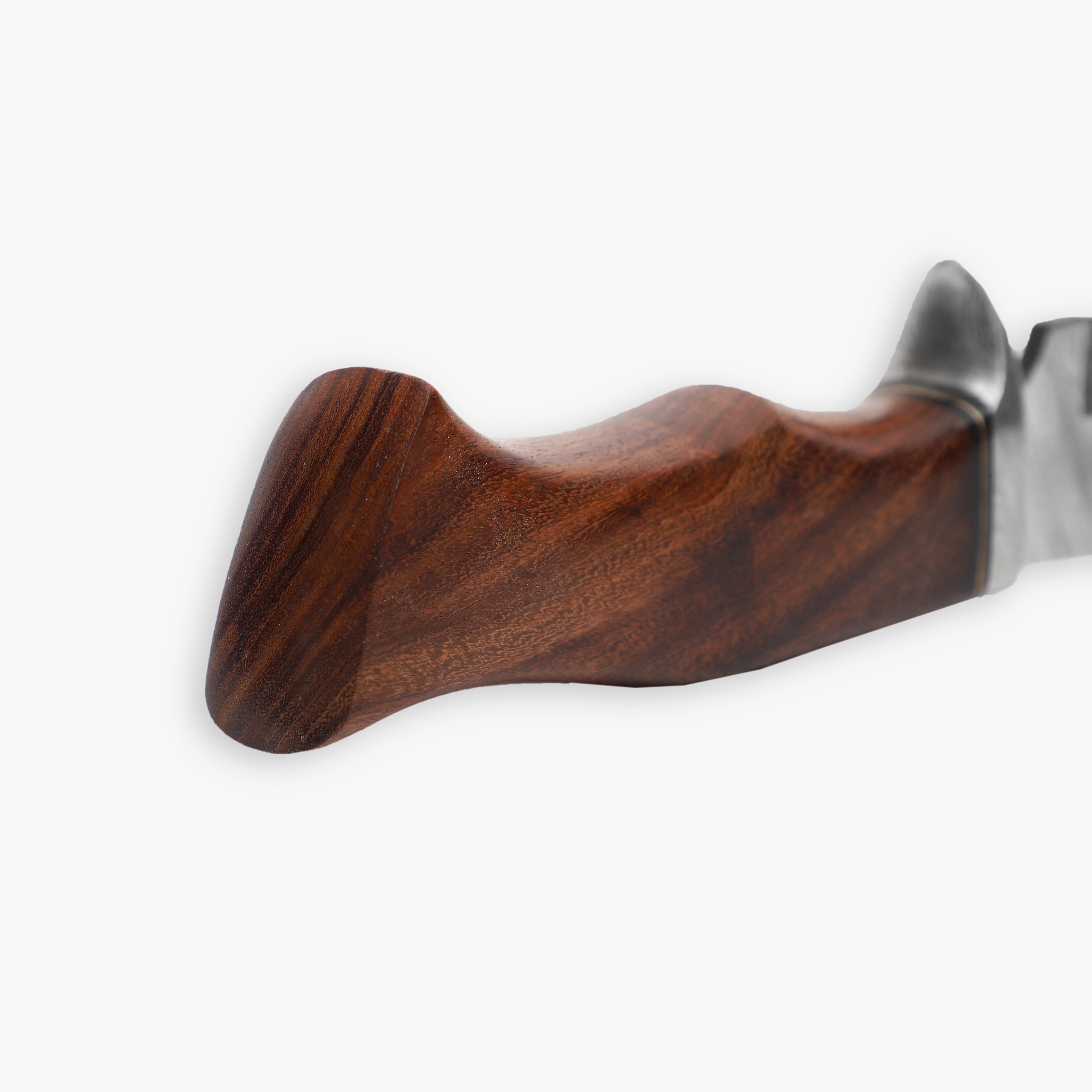 Handmade Damascus Steel Fixed Blade Hunting Knife with Leather Sheath