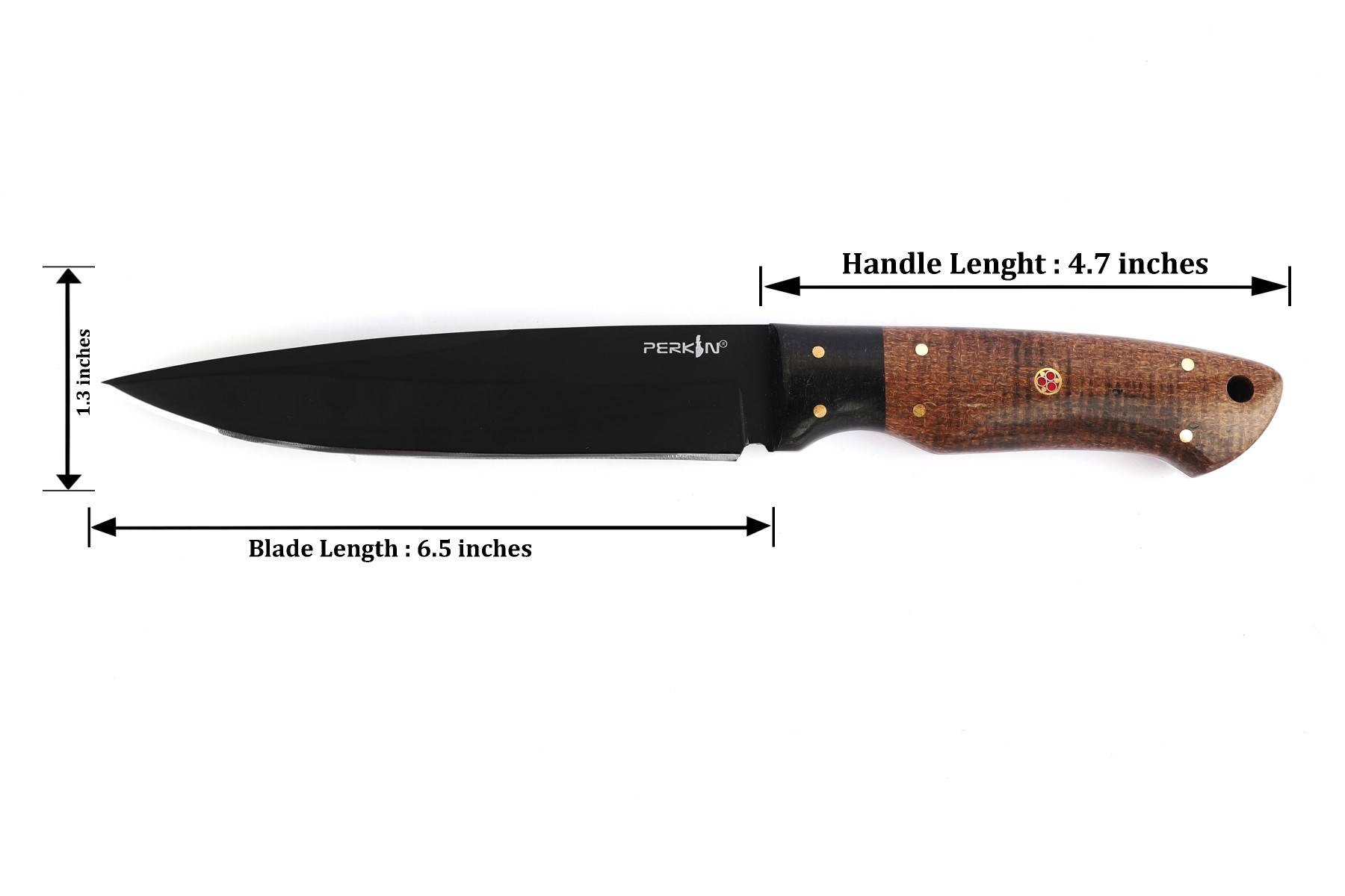 Perkin Hunting Knife With with Leather Sheath Full Tang Fixed Blade Hunting Knife - HUNTER76