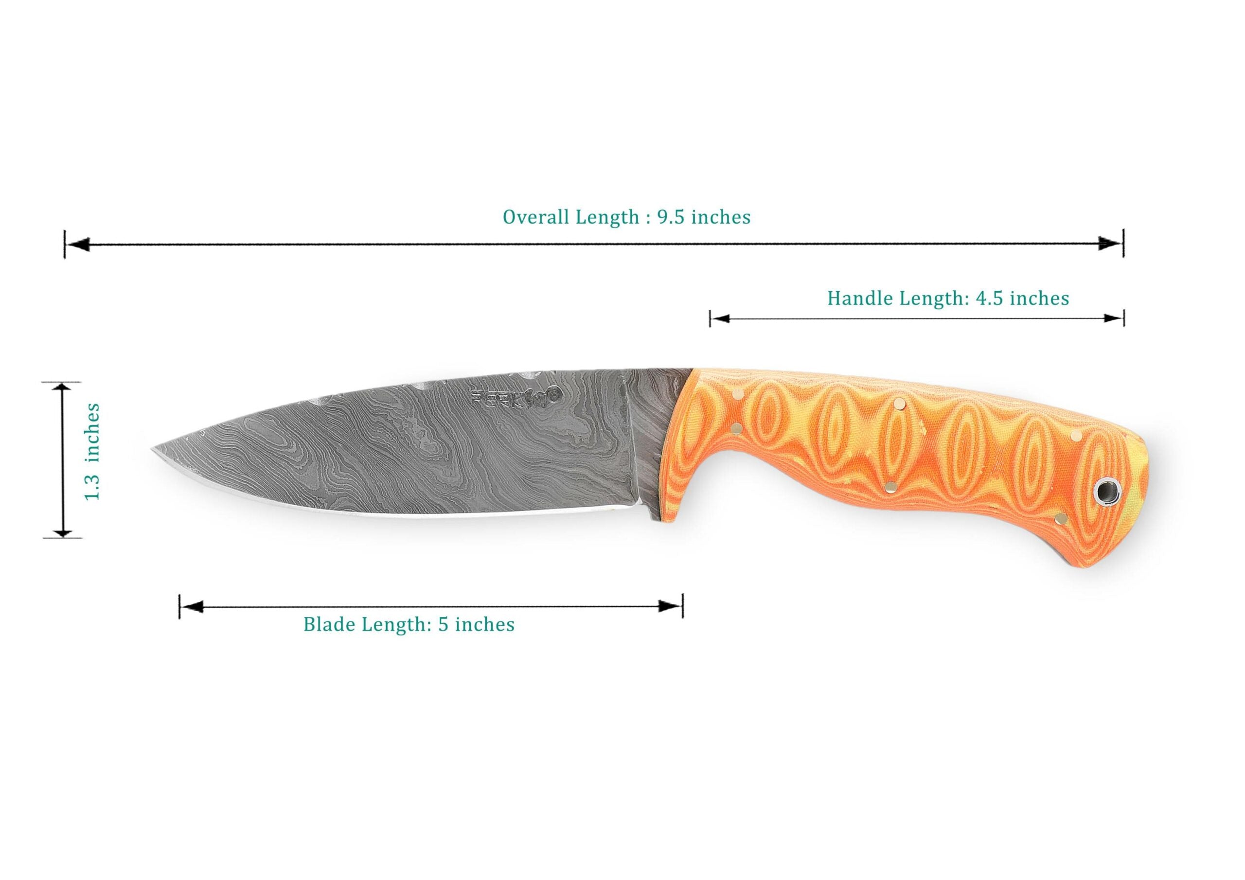 9.5 Inches Full Tang Fixed Blade Hunting Knife