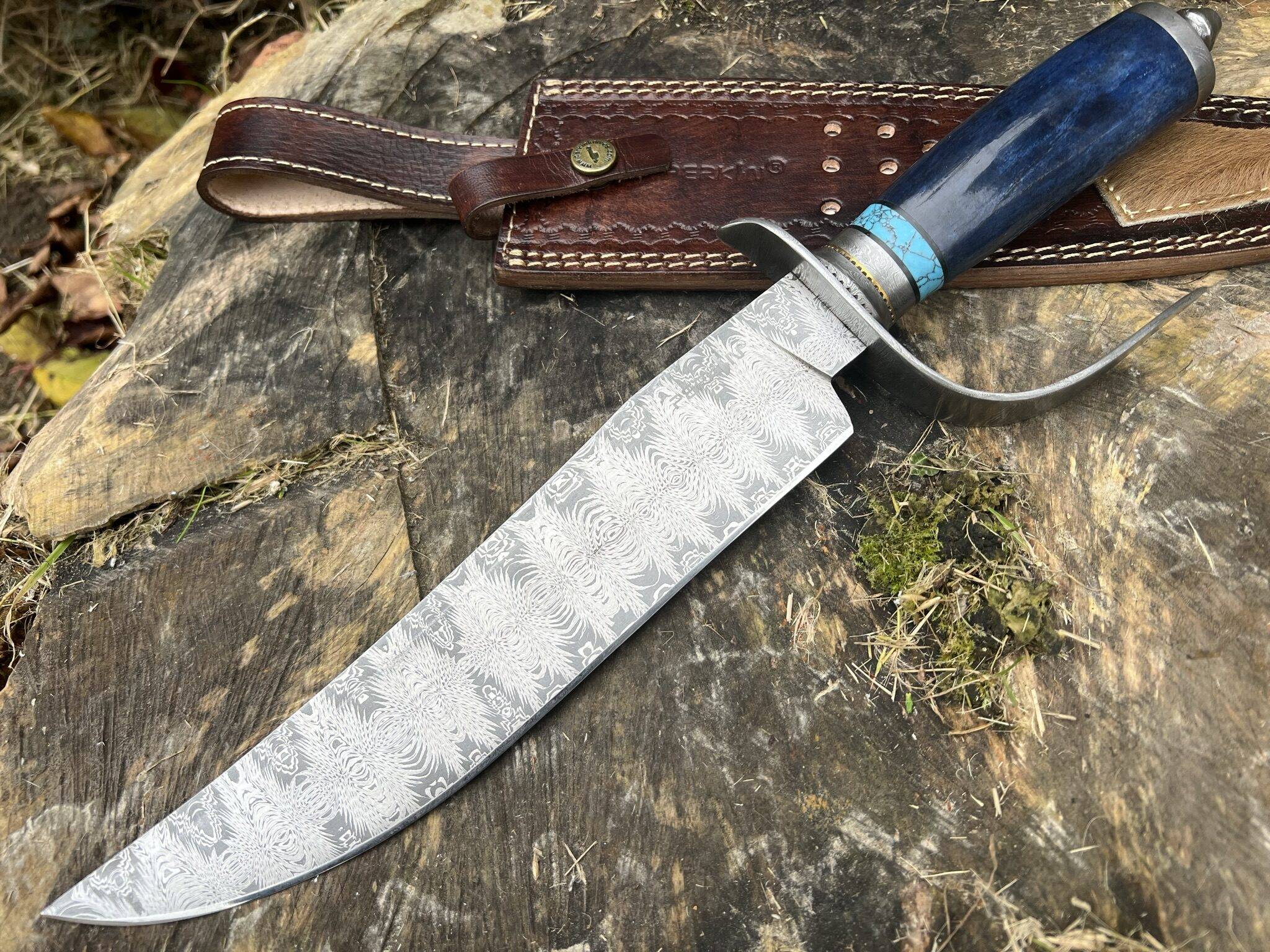 Handmade Knife Damascus Steel Knife Beautiful  Handcrafted One Knife of Hunting Knife Machete