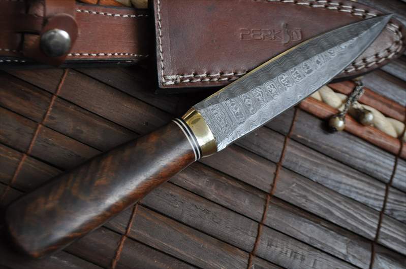 Stunning Handmade Damascus Double Edge Hunting Knife