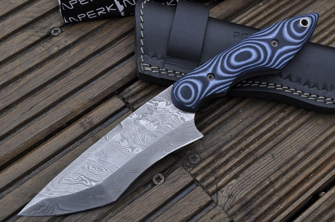 Damascus Hunting Knife with Micarta Handle