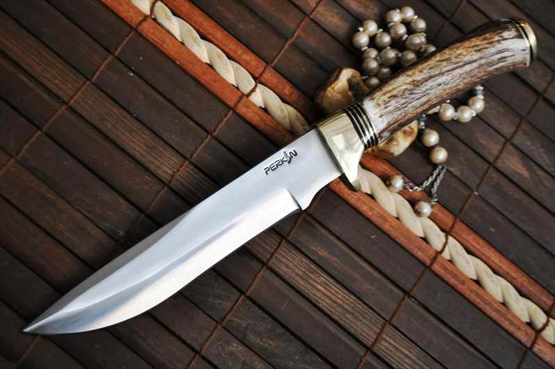 440c Steel Handcrafted Hunting Knife With American Deer Antler Handle